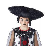 Parrucca Da Costume Da Donna Da Clown Inquietante - Nera