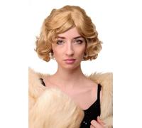 Parrucca da Donna 20er Anni Swing Bob Mosso Parrucca Bionda Ca. 25 CM A4002-611B