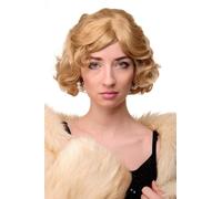 Parrucca da Donna 20er Anni Swing Bob Mosso Parrucca Bionda Ca. 25 CM A4002-611B