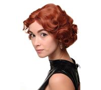 Parrucca da Donna 20er Anni Swing Bob Mosso Parrucca Rossa Ca. 25 CM A4002-350