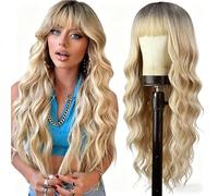 Parrucca Da Donna A Onda Lunga 26 Pollici, Capelli Sintetici Ricci For L'uso Quotidiano Di Feste Cosplay(K)