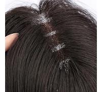 Parrucca Da Donna Bangs Wig Piece Full Real Human Hair Patch Fluffy Aumenta il volume dei capelli Fluffy Cover Capelli grigi Parrucche Alla Moda Per Le Donne(10-(13-12)25CM-brown)