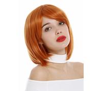 Parrucca da Donna Bob Longbob Corto Fransig con Riga Arancione