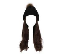 Parrucca da Donna Cappello Lavorato a Maglia,Cappello Caldo Lavorato a Maglia Invernale,Cappello Beanie da Donna Cappello Lavorato a Maglia Parrucca Cappello Invernale Lavorato a Maglia di Lana Capell