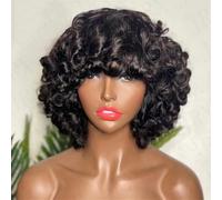 Parrucca Da Donna Con Caschetto Corto E Riccio, Realizzata A Macchina Con Un Biondo Naturale - Morbida E Senza Piega, Per L'uso Quotidiano