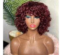 Parrucca Da Donna Con Caschetto Corto E Riccio, Realizzata A Macchina Con Un Biondo Naturale - Morbida E Senza Piega, Per L'uso Quotidiano