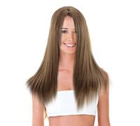 Parrucca da donna con fascia lunga e dritta, capelli finti per feste fai da te, resistente al calore, portatile, riutilizzabile, decorazione per vestirsi o come regalo, tipo 3