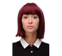 Parrucca da Donna Corto Bob Longbob Coda Liscia Rosso Granata Rame 7803-39
