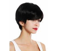 Parrucca da Donna Corto Burschikos Riga con Riga Marrone Nero VK-32