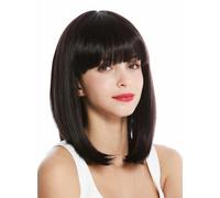 Parrucca da Donna Corto Lunghezza Alle Spalle Longbob Coda Liscia Scuro Viola