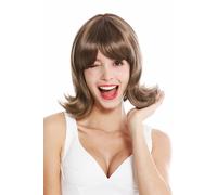 Parrucca da Donna Corto Punte Ricurve 50er 60er Retrò Braun