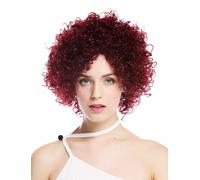 Parrucca da Donna Corto Voluminoso Kraus Ricci Rosso Colore Rosso Granato VK-11
