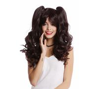 Parrucca da Donna Cosplay 2 Codini Lungo Ondulato Gotico Lolita Japan Braun Mix