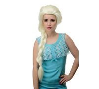 WIG ME UP - Parrucca Donna Cosplay Lunga Treccia Cotonata Biondo platino Biondo ghiaccio Biondo Principessa GFW2072L-613A