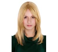 Parrucca da Donna Donne Biondo Platino Biondo Riga IN Mezzo Liscio 3240-24 50 CM