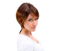 Parrucca da Donna Donne Corto Castano Braun Mix Corto Liscio Riga 6082