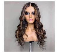 Parrucca Da Donna Evidenzia Brown 5x5 Pu Base di seta 180 densità wig13x4 pizzo di capelli frontale parrucche for emulazione a onde sciolte wig Parrucche Alla Moda Per Le Donne(13x4 Lace Front Wig,26i