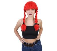 Parrucca da donna Farm Girl Medium Red | Cuffia traspirante senza cappuccio | Fibra sintetica ignifuga