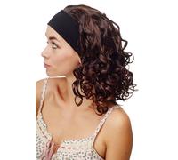 Parrucca da Donna Fascia Fronte Voluminoso Ricci Braun Biondo con Meches BRO-704