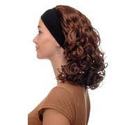 WIG ME UP - Parrucca Donna Fascetta(fissa) Voluminosa Chioma Ricciuta Lunga fino alle Spalle Castano Castano scuro BRO-704-3