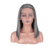 Parrucca da donna grigia 13 x 4 trasparente HD pizzo Bob parrucca diritta umano capelli 180 densità glueless Bob parrucca per donne capelli (12")