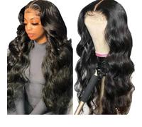 Parrucca Da Donna In Capelli Umani Lunghi Ondulati 13X4 HD Frontale Pre-Spugnato, Morbide Punte Spesse, Capelli Brasiliani Remy