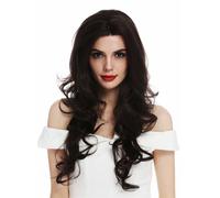 Parrucca da Donna Lace-Front Molto Lungo Ondulato Mosso Riga IN Mezzo Braun