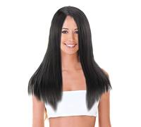 Parrucca da donna lunga e liscia, capelli finti per feste fai da te, resistente al calore, portatile, riutilizzabile, decorazione per vestirsi o come regalo, tipo 1