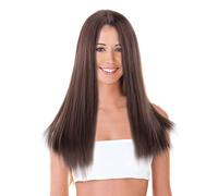 Parrucca da donna lunga e liscia, capelli finti per feste fai da te, resistente al calore, portatile, riutilizzabile, decorazione per vestirsi o come regalo, tipo 2