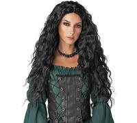 Parrucca Da Donna Nera Lunga Riccia Parrucche Ricci Lunghi per Le Donne, Natural