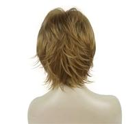 Parrucca Da Donna Nera/Rosso Vino Parrucche Sintetiche Corte E Lisce A Strati