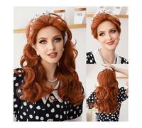 Parrucca da donna Parrucca alla moda Parrucca da sirena vestire lunghi capelli ricci Parrucca cosplay sirena sfumata blu ghiaccio Parrucca(ILoveLucy)
