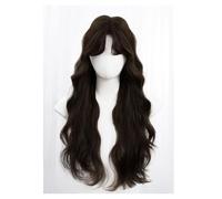Parrucca da Donna Parrucca con frangia riccia in lana naturale for capelli lunghi quotidiani, design con cuffia completa, parrucca artificiale adatta for l'uso quotidiano e for le feste Parrucche in P
