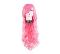 Parrucca Da Donna Parrucca di Halloween resistente lungo capelli ricci costume da carnevale palla cosplay Parrucche Frontali In Pizzo Con Onde Profonde In C(02)