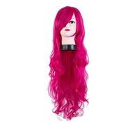 Parrucca Da Donna Parrucca di Halloween resistente lungo capelli ricci costume da carnevale palla cosplay Parrucche Frontali In Pizzo Con Onde Profonde In C(05)