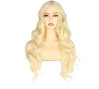 Parrucca da donna Parrucca e fascia for capelli ricci di media lunghezza for l'uso quotidiano Parrucche umane(Gold)