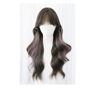 Parrucca da Donna Parrucca for testa intera con frangia francese, lunga 62 cm, adatta a tutte le forme del viso, for tutti i giorni, con capelli ricci lunghi Parrucche in Pizzo