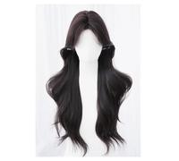 Parrucca da Donna Parrucca lunga riccia stile coreano, parrucca con frangia, parrucca for capelli lunghi, parrucca for tutti i giorni, parrucca ondulata e spezzata Parrucche in Pizzo