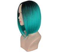 Parrucca Da Donna Parrucca Medio Lunga Parrucca Bob Parrucca Da Nera A Grigia Ombre Parte Centrale Parrucche Sintetiche Per Capelli Per Feste Cosplay Parrucche Grigie Per Donne (C)
