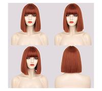 Parrucca Da Donna Parrucca parrucche sintetiche brevi dritte, parrucche for le donne capelli cosplay for uso quotidiano Parrucche Frontali In Pizzo Con Onde Profonde In C(03)