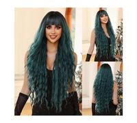 Parrucca da donna Parrucca riccia for le donne nere Parrucca quotidiana da 26 pollici Parrucche sintetiche Capelli lunghi con onda d'acqua Marrone Platino Biondo Parrucche Ombre Parte centrale Afro Pa