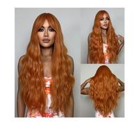 Parrucca da donna Parrucca riccia for le donne nere Parrucca quotidiana da 26 pollici Parrucche sintetiche Capelli lunghi con onda d'acqua Marrone Platino Biondo Parrucche Ombre Parte centrale Afro Pa