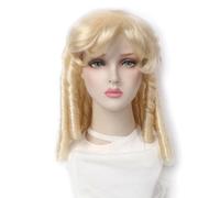 Parrucca da Donna Parrucca stile retrò da 45,7 cm, parrucca con capelli ricci, parrucca for tutti i giorni, adatta for viaggiare Parrucche in Pizzo