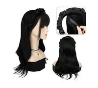 Parrucca Da Donna Parrucche da donna, capelli ricci lunghi ondulati, fascia staccabile traspirante, parrucca di simulazione, parrucca sintetica ad alta temperatura Parrucche Alla Moda Per Le Donne(C)