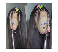 Parrucca da Donna Parrucche di capelli umani in pizzo pieno HD for le donne 12-32 "Parrucca frontale in pizzo di capelli vergini brasiliani trasparenti Parrucca diritta di capelli umani pre pizzicata