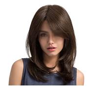 Parrucca Da Donna Parrucche di ricambio dei capelli sintetici parrucca marrone scuro parrucche a onde lunghe for donne parrucca for capelli densità 150% Parrucche Alla Moda Per Le Donne
