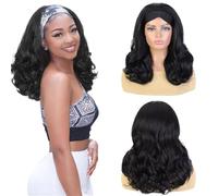 Parrucca da donna Parrucche for capelli, ricci da donna di media lunghezza e copricapo versatili Parrucche umane