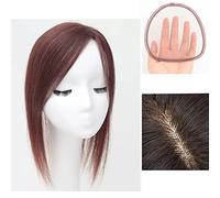 Parrucca da Donna Pezzo di parrucca Parte parziale Capelli veri Pieno di capelli umani veri Top Patch Pezzo di capelli Le ragazze coprono i capelli bianchi Pezzo di parrucca traspirante sottile e legg