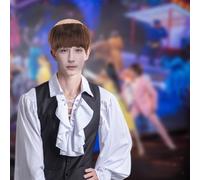 Parrucca da monaco calvo per Halloween, cosplay, spettacoli di anime, foto,