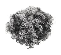 Parrucca da nonna anziana: parrucca bianca e nera corta e riccia da vecchia